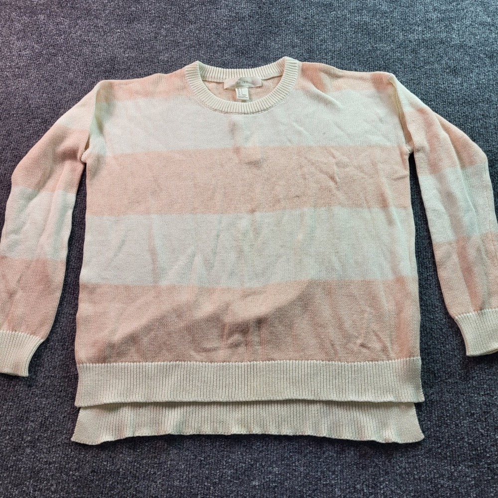 Forever 21 Women Size S Striped Long Sleeve Sweater Casual Crew Neck Knit‎ Top